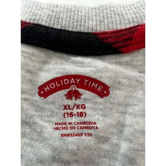 Holiday Time Youth Sz XL (16-18) 3D Reindeer Soft Fuzzy Applique Oh Deer Graphic - Picture 3 of 9